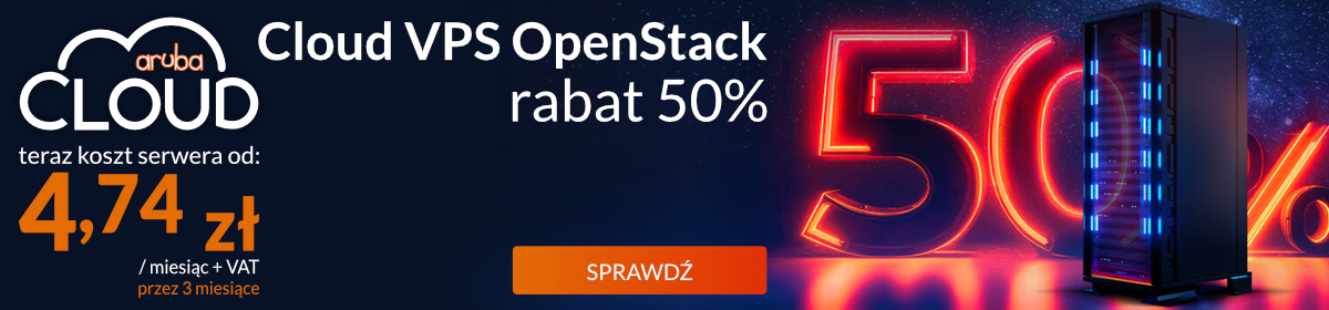 Aruba Cloud VPS - 50% taniej przez 3 miesiące!