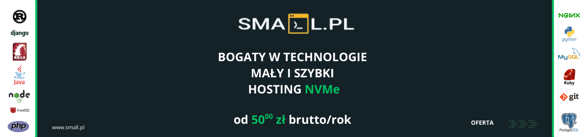 Mały hosting NVMe, OGROMNE możliwości